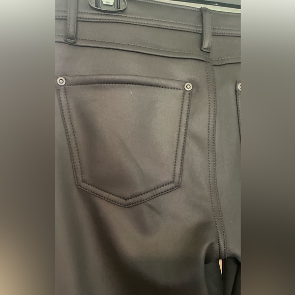 Express Black Faux Leather Leggings with Stretchy Fit - Picture 12 of 12